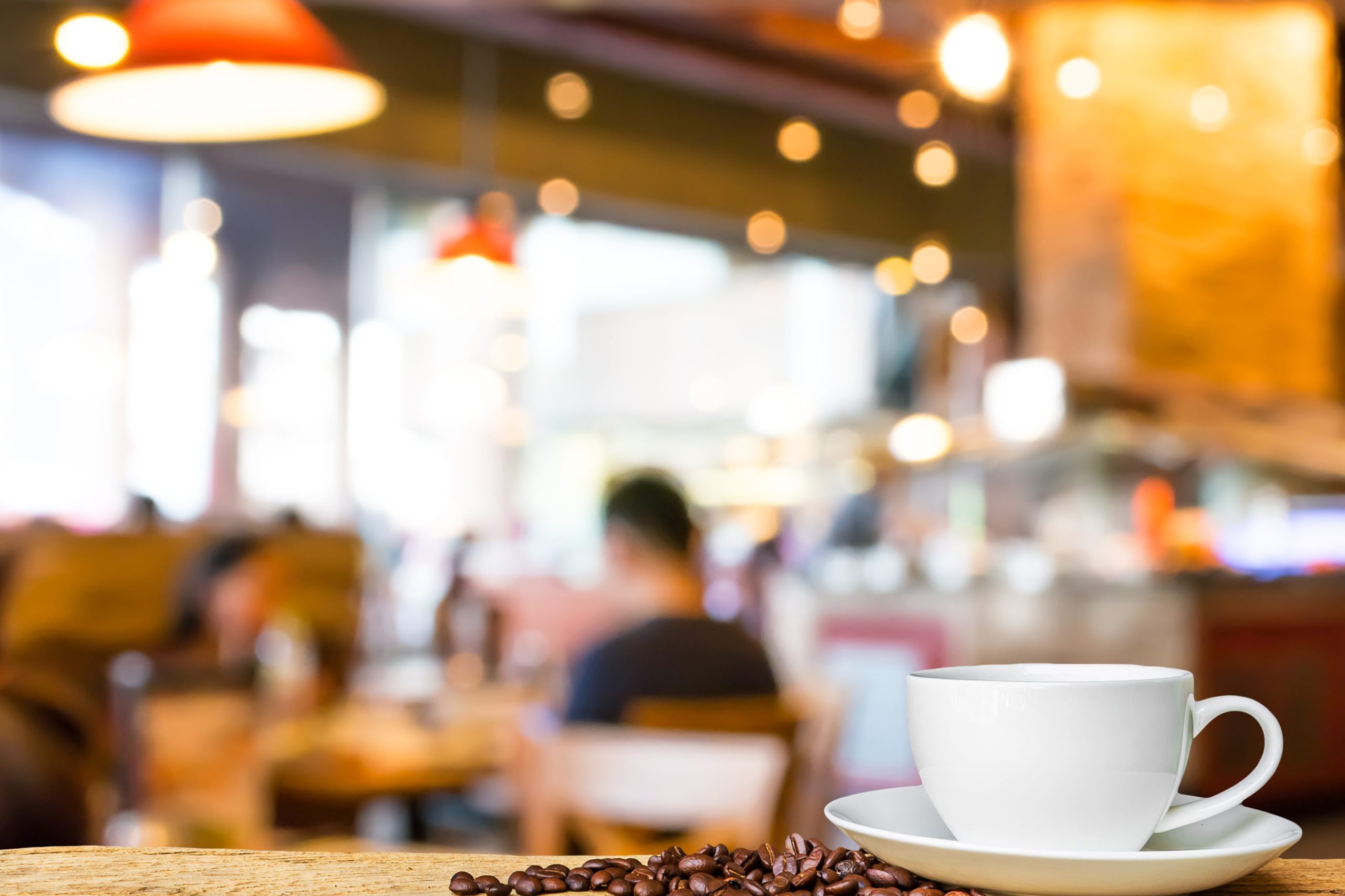 Coffee shop blur background with bokeh image .Coffee shop blur background with bokeh image .